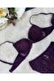 Le Jardin Shiny Glitter String Brodeled Push-Up Bra Panty Set-5065 - 2
