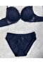 Le Jardin Shiny Glitter String Brodeled Push-Up Bra Panty Set-5065 - 4