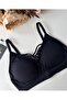 Daily Use Soft Bralette with Lacing Detail on the Front and Pad - 7