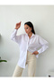 Women's Buttoned Plain Basic Thin Cotton Solid Color Shirt
