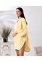 Yellow 4 Layer Muslin Hooded Adult Women's Poncho - 4