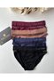 Women's Seamless Sportwear Mesh Slip/Bikini (Black, Burgundy, Brown, Navy) - 5