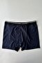James Men's Navy Blue Textured Cotton Boxers - 3