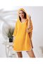 Mustard 4 Layer Muslin Hooded Adult Women's Poncho - 6