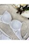 Le Jardin Shiny Glitter String Brodeled Push-Up Bra Panty Set-5065 - 4