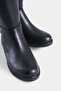 Black Side Zipper Rubber Sole Buckle Round Toe Women's Boots - 3