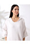 White 4 Layer Muslin Hooded Adult Women's Poncho - 7