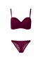 NBB Women's Lace Lotus Strapless Underwired Bra Cheeky Panty Set -4503 - 2