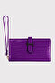 Astana Belt, Zipper, Wrist Strap, Phone Compartment, Croco Pattern, Plum Women's Wallet