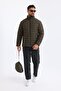Men's Khaki Inflatable Gel Fiber Filled Coat - 2