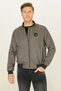 Men's Anthracite Colored College Collar Windproof Seasonal Sports Coat