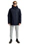 Men's Navy Blue Hooded Windproof Winter Coat & Coat & Parka - 2