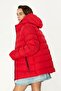 Red Women's Coat - Waterproof and Windproof, Padded - 5