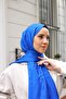 شال حجاب من الكشمير بنمط Qufi باللون الأزرق
