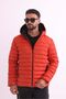 Men's Tile Windproof Hooded Lightweight Sports Coat with Portable Bag and Fiber Filling - 4