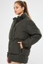 Women's Khaki Fiber Windproof Hooded Inflatable Sports Winter Coats - 3