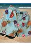 New Season Boy's Fun Print Detailed Waist Lace Up Shorts Swimsuit Mesh Full / Regular Fit - 2
