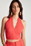 Linen Red Bustier