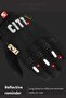 2025 Black Softshell Winter Motorcycle Gloves Reflective Hidden Protection City - 4