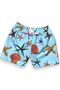 Boy's Sea Creatures Undersea Print Pattern Waist Adjustable Sea Shorts - 6