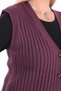 Women's V-Neck Winter Thick Woolen Hair Knit Model Knitwear Button Mother Vest with Pockets - 3