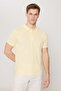 Men's Yellow White-Grey-Pomegranate Flower 3-Piece Non-Pulling Cotton Slim Fit Anti-Curling Polo Neck T-Shirt - 5