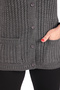 Women's V-Neck Winter Thick Woolen Hair Knit Model Knitwear Button Mother Vest with Pockets - 3