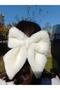 Plush Bow Buckle Luxury Imported Rabbit Hair Ecru Color - Automatic Plush Buckle - 3