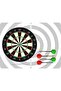Round Double-Sided Dart Set with 4 Arrows and Wooden Body 28 cm Arrow Kids Adult Office Home Throwing Game - 5