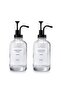 2-Piece 500 ml Countertop Glass Liquid Soap Dispenser Kitchen (6 PCS LABEL) Lcats20121 - 3