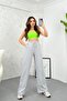 Women's Seasonal Loose Wide Comfortable Leg Gray Sweatpants with Side Pockets
