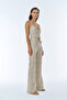 Fisto Detailed High Waist Trousers Beige - 2