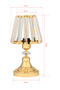 Stone Lampshade 2-Piece Crystal Body Gold Living Room Bedroom Lampshade - 4