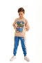 Cotton Surf up Printed Boys' Double Set Blue - 2