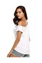 Women's One-Shoulder Asymmetrical Cut Viscose Knit Fabric Casual Blouse - 5