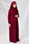One-Piece Practical Hijab Children's Prayer Dress Fuchsia - 7