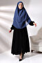 Blue Three-Layer Veiled Short Chiffon Hijab Souffle Scarf
