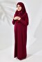 One-Piece Practical Hijab Children's Prayer Dress Fuchsia - 5