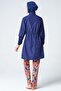 Pool Full Covered Hijab Swimsuit 23246 Indigo Blue 3XL - 5