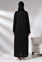 Black Women's Zippered One-Piece Self-Covering Prayer Dress - 4
