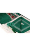 Ottoman Arch Arched Tulip Motif Chenille Prayer Rug Green - 3