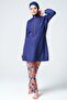 Pool Full Covered Hijab Swimsuit 23246 Indigo Blue 3XL - 2