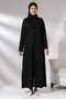 Black Women's Zippered One-Piece Self-Covering Prayer Dress - 6