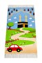 Digital Printed Children's Prayer Rug - With Kabeli Car - 44 X 78 Cm
