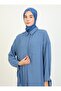 Navy Blue Long Tunic - with Tie Detail, Refka - 2