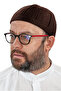 Orlon قبعة صوف شتوية محبوكة Skullcap بني عادي