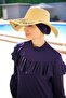 Written Beige Straw Flared Hat 142329 - 2