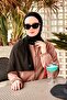 غطاء رأس شال من التول الأسود العملي - B2401 - 2