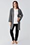 Long Sleeve Stripe Flexible Ribbed Viscous Maternity Dressing Gown Pajama Set - 3