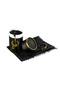 Special Cylinder Boxed Set with Pearl Prayer Beads Tulle Shawl Black Color - 2